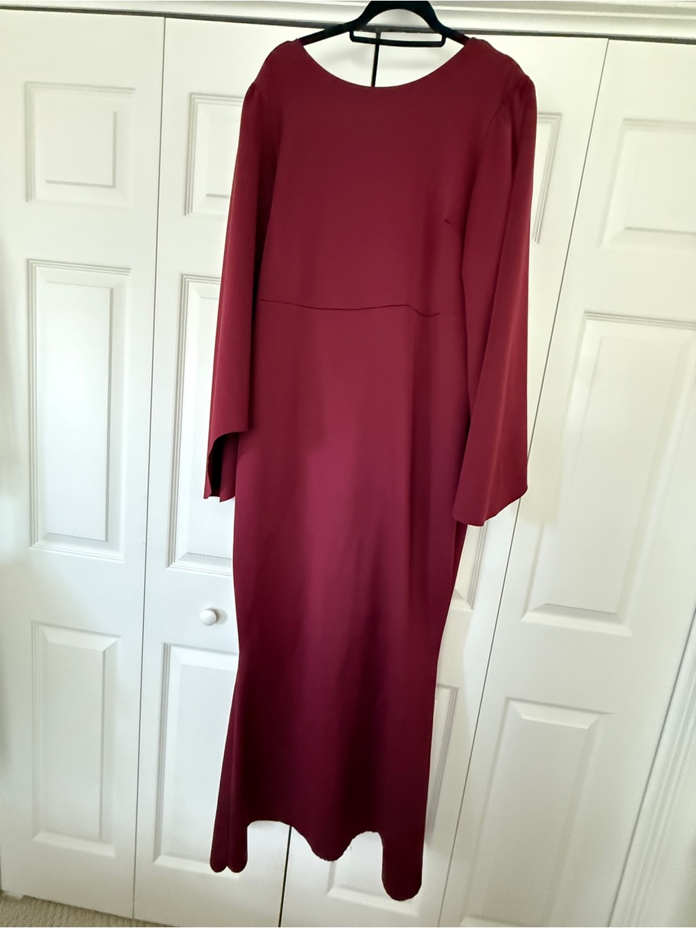 ASOS Long Sleeve Maxi Dress in Burgundy